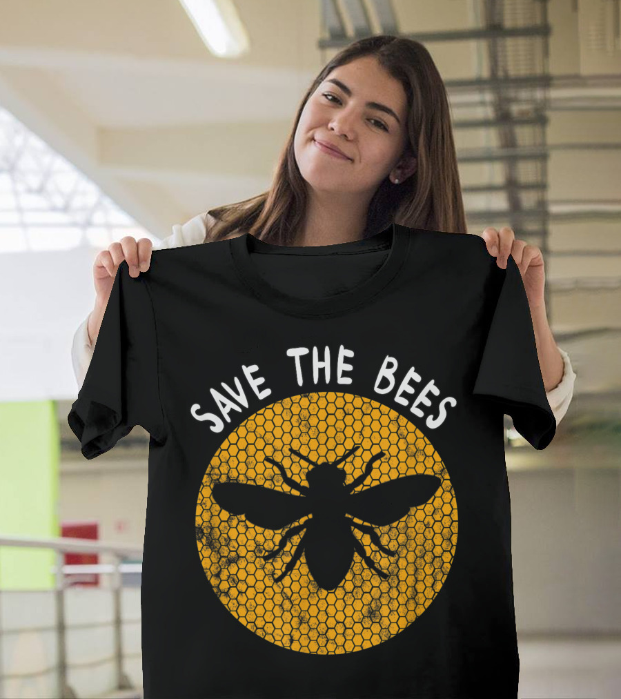 Save The Bees Honeycomb Beekeeping Lover T-Shirt