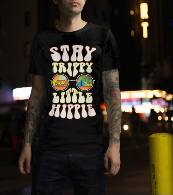 Stay Trippy Little Hippie Van Camping Vintage R8 T-Shirt