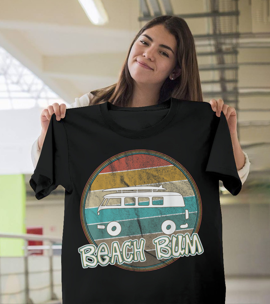 Beach Bum Surf Van 80s Vintage T-Shirt