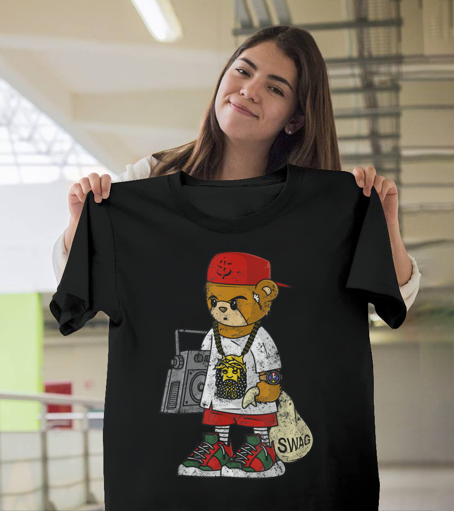 Teddy Bear Swag Hip Hop Lover Men Rap Hipster Clothing Dope T-Shirt