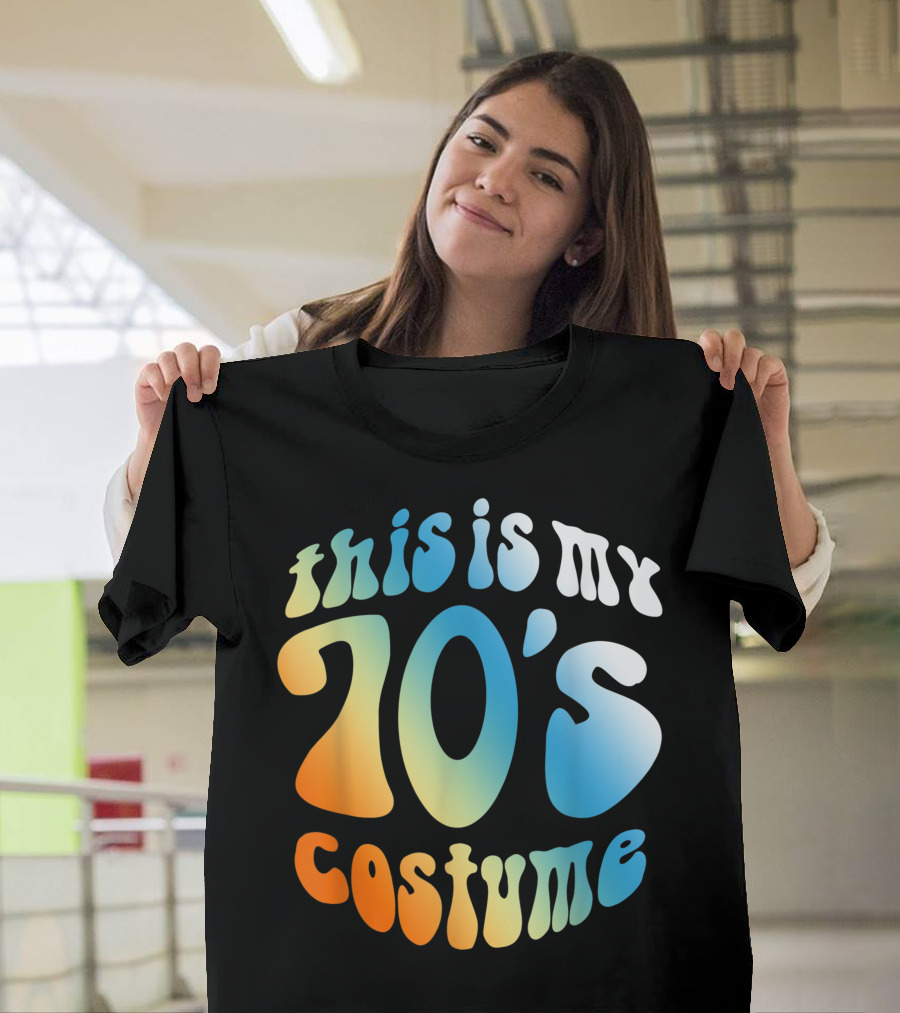 This Is My 70s Costume Vintage 1970s Style Retro Psychedelic Text T-Shirt