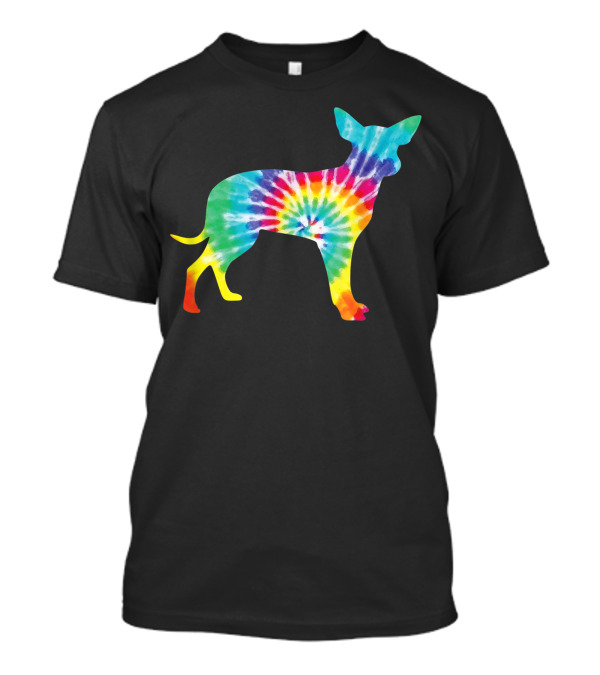 Tie Dye Dog Hippie Chihuahua Puppy Psychedelic Rainbow T-Shirt
