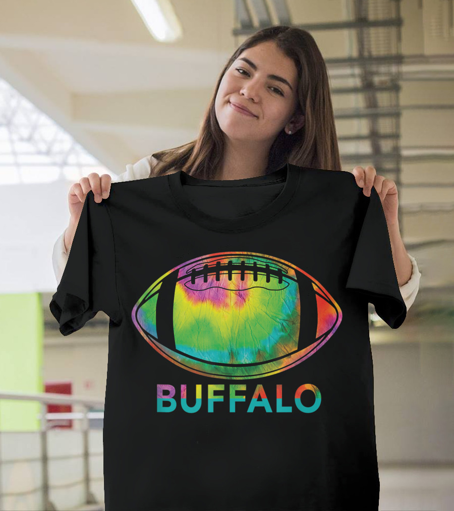 Buffalo Tie Dye Football T-Shirt