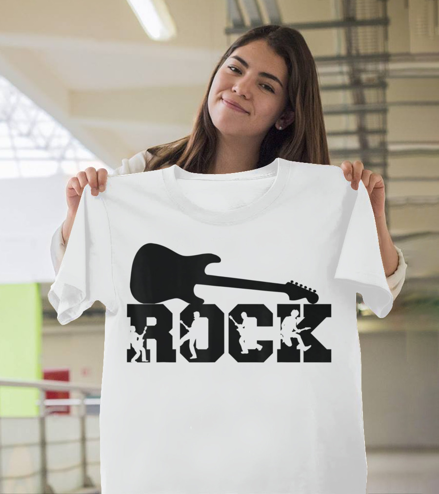 Rock And Roll Guitar Characters Rocking Out T-Shirt
