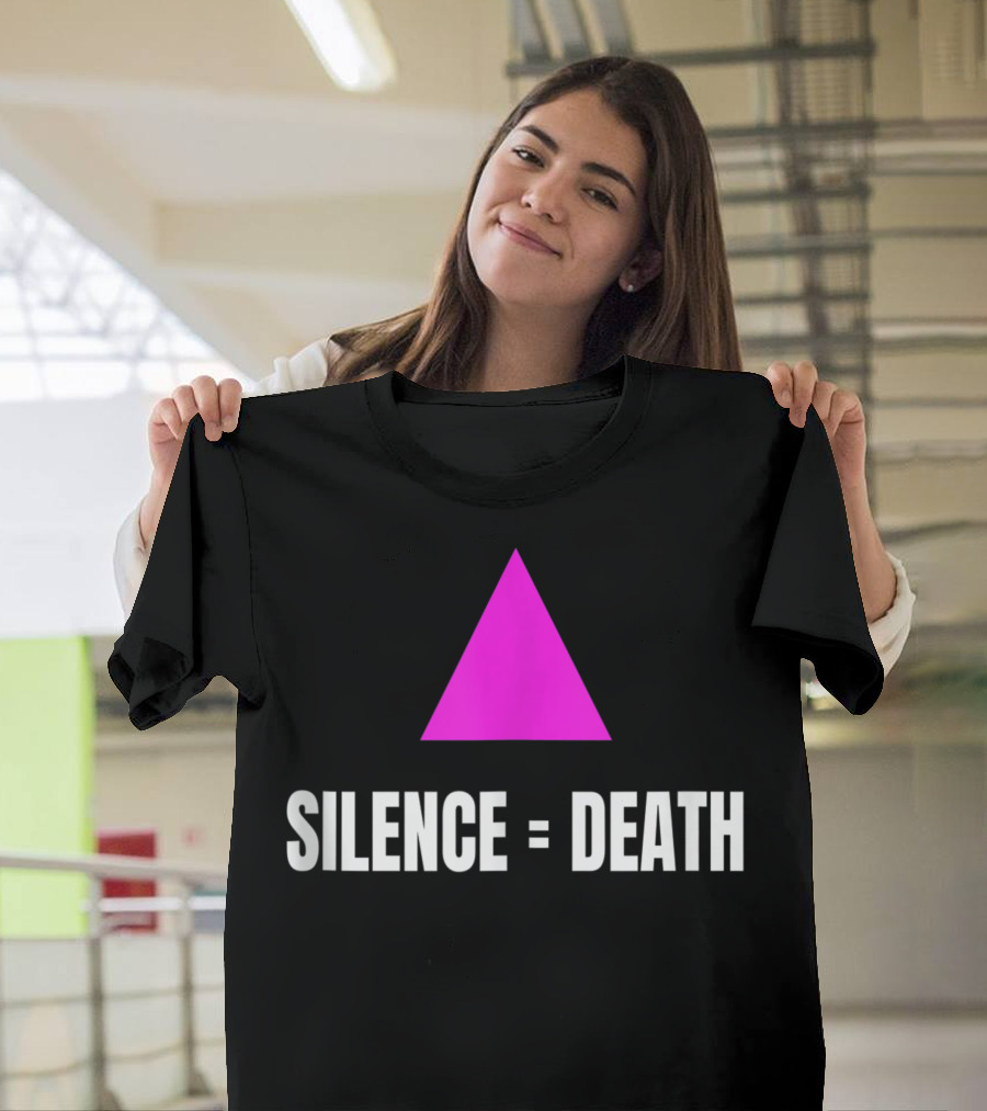 SILENCE = DEATH Pink Triangle T-Shirt