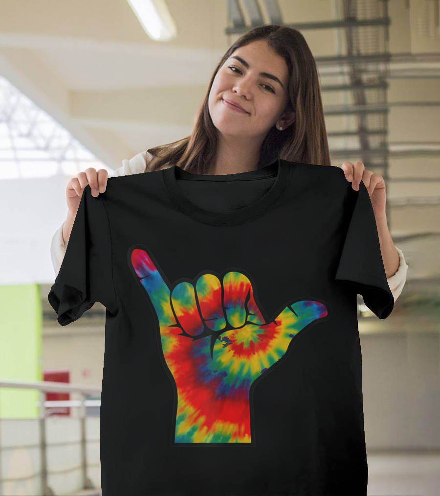 Hawaiian Tie Dye Shaka Sign Colorful Vibrant E1 T-Shirt