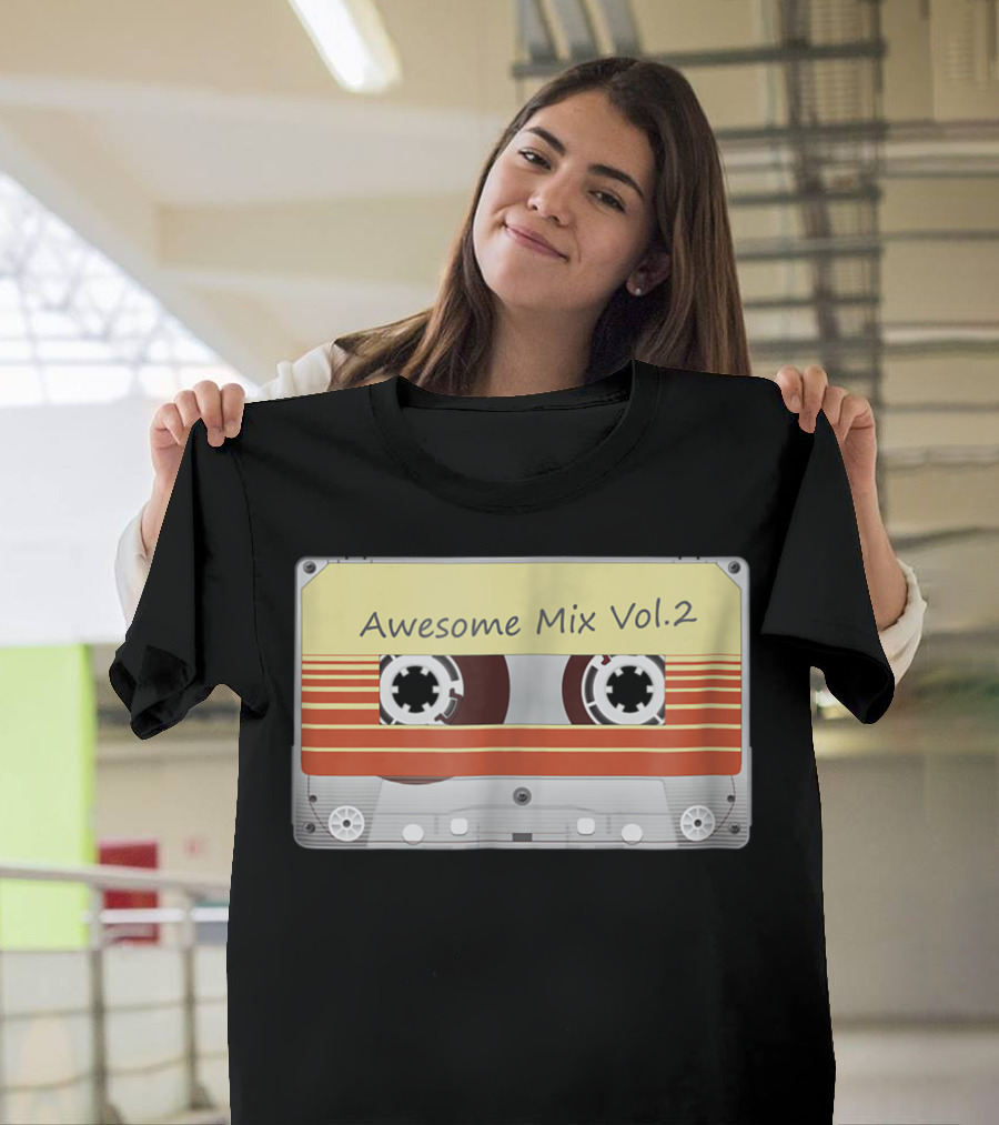 Awesome Mix Vol.2 Guardians Galaxy Tape T-Shirt