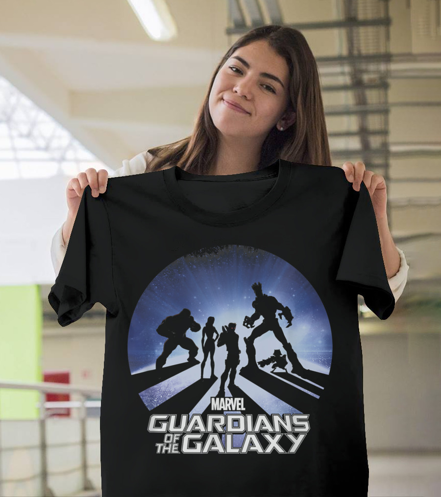 Marvel Guardians of the Galaxy Team Silhouette Cosmic Hero Lineup T-Shirt