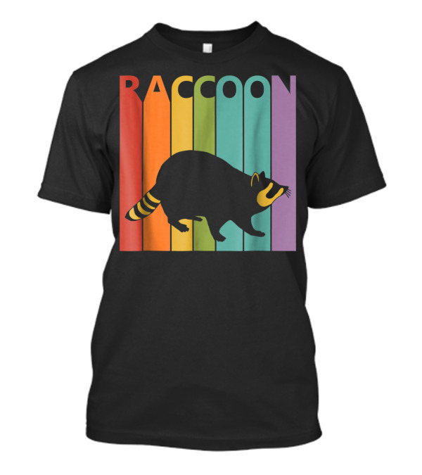 Raccoon Retro Rainbow T-Shirt
