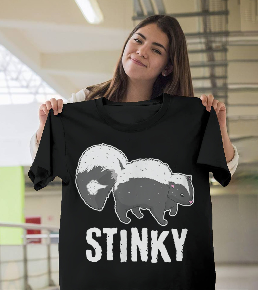 Stinky Skunk Smell Polecat Mammal Animal Lover Cute Furry Critter T-Shirt