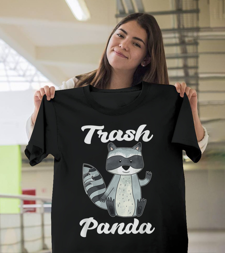 Trash Panda Adorable Raccoon Cartoon T-Shirt