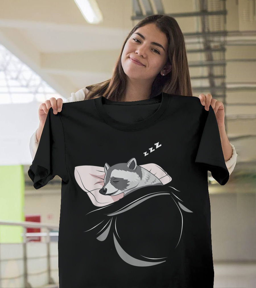 Trash Panda Zzz Sleeping Nap Pjs Raccoon T-Shirt