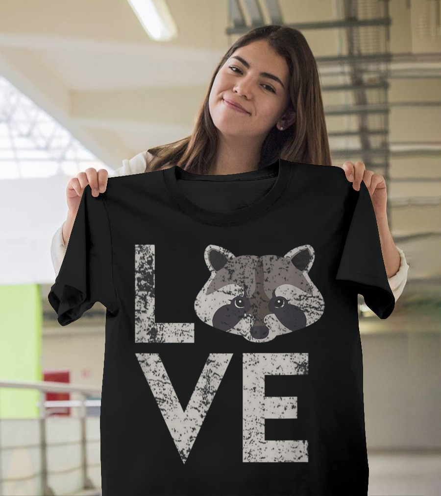 Love Trash Panda Zoo Animal Raccoon T-Shirt