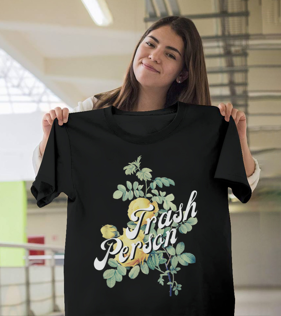 Trash Person Yellow Rose Vintage Botanical T-Shirt