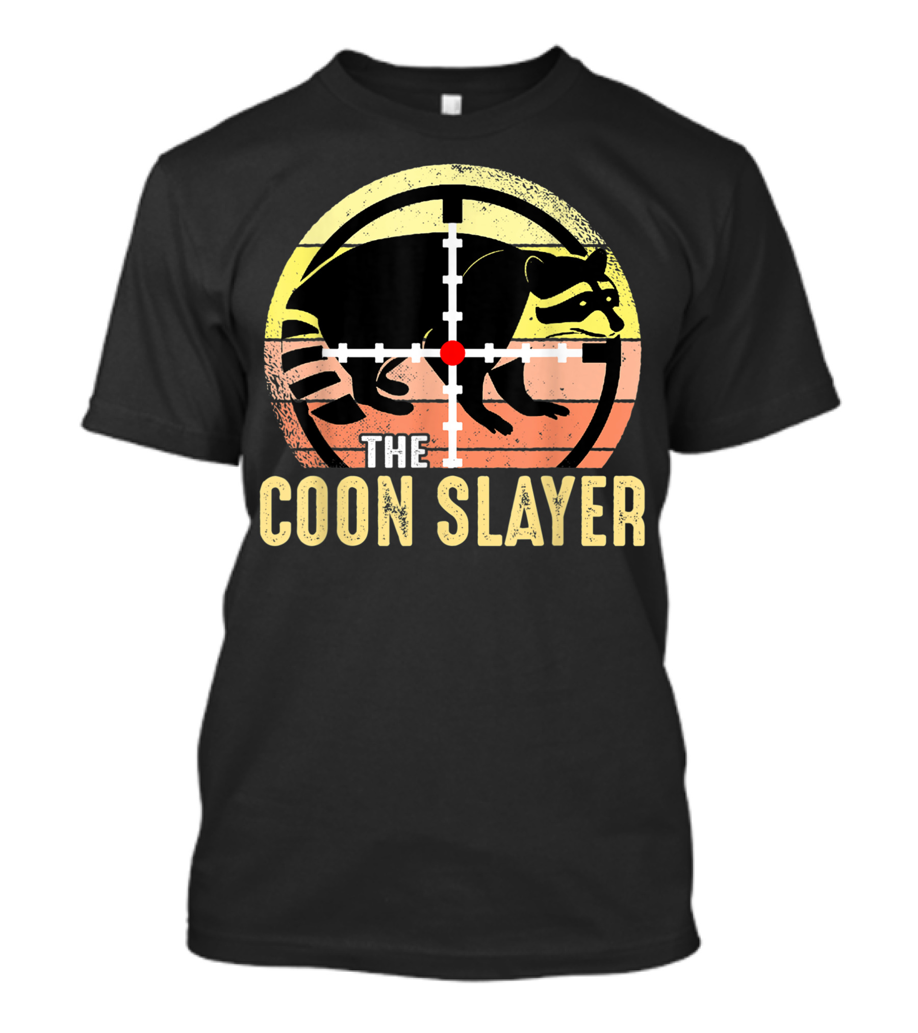 The Coon Slayer Vintage Sunset Hunting Target T-Shirt
