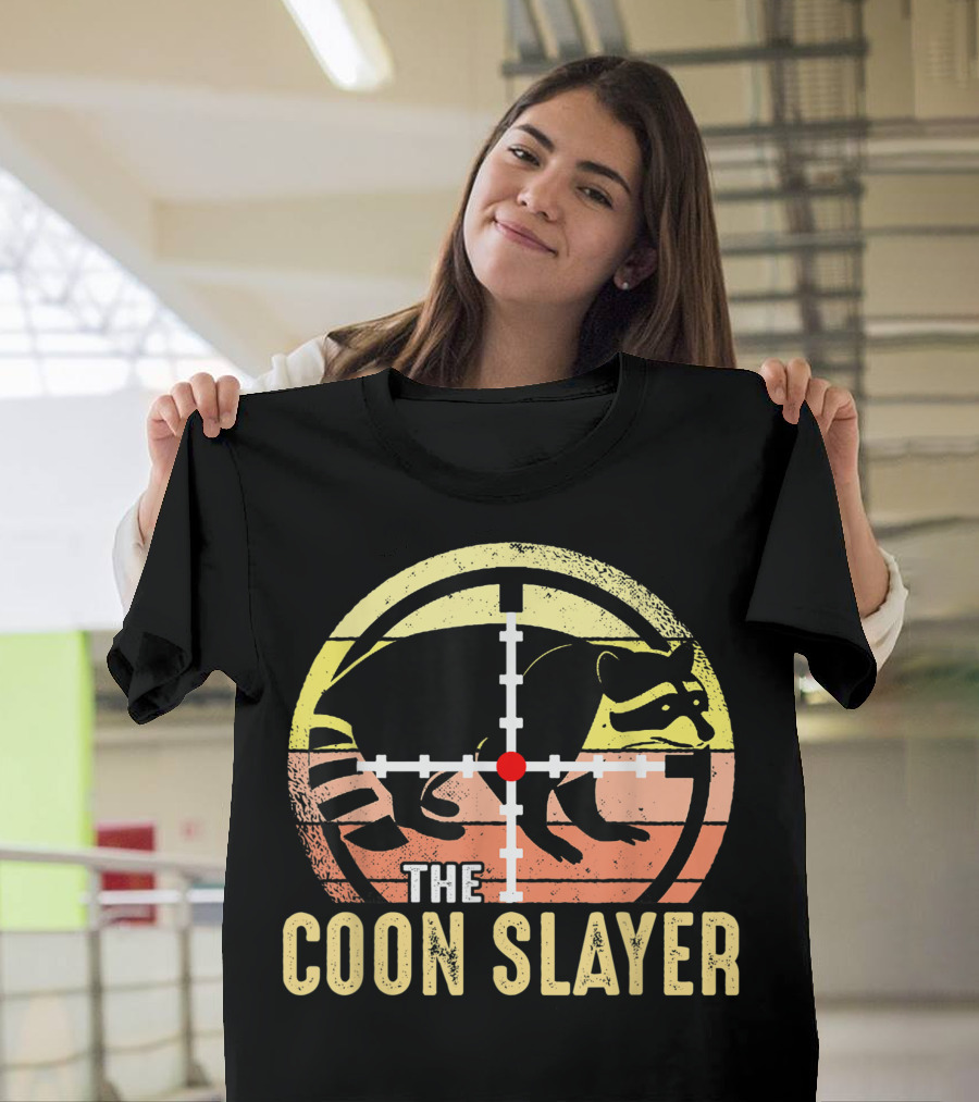 The Coon Slayer Vintage Sunset Hunting Target T-Shirt