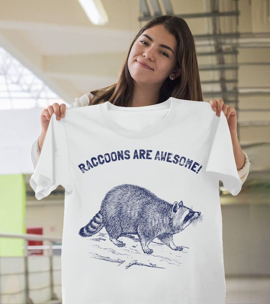 Raccoons Are Awesome Cool Nature Raccoon T-Shirt