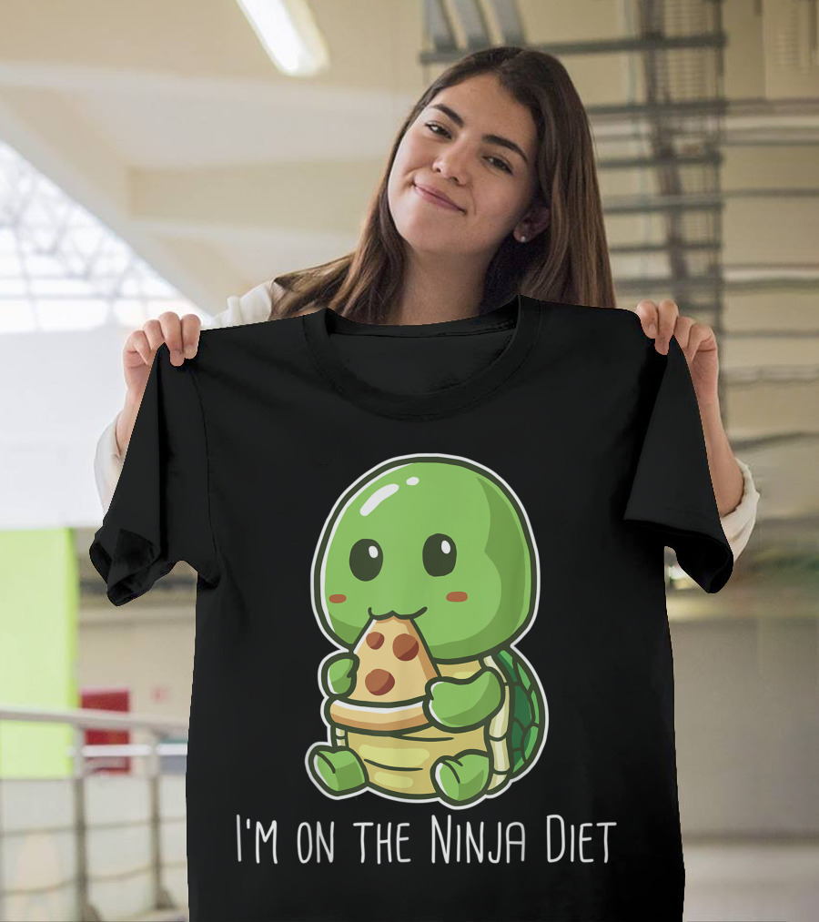 I'm on the Ninja Diet Turtle Eating Pizza Nerd Geek T-Shirt