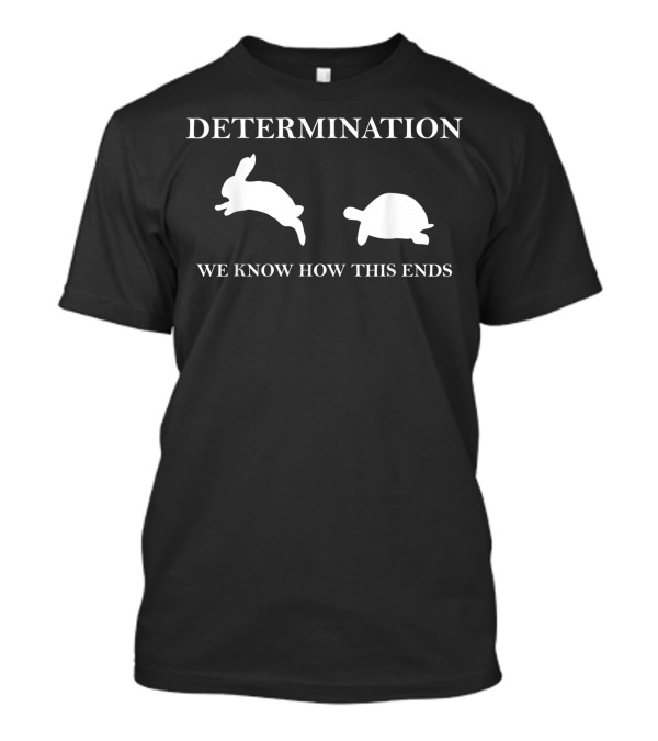 Determination Rabbit And Turtle We Know How This Ends T-Shirt