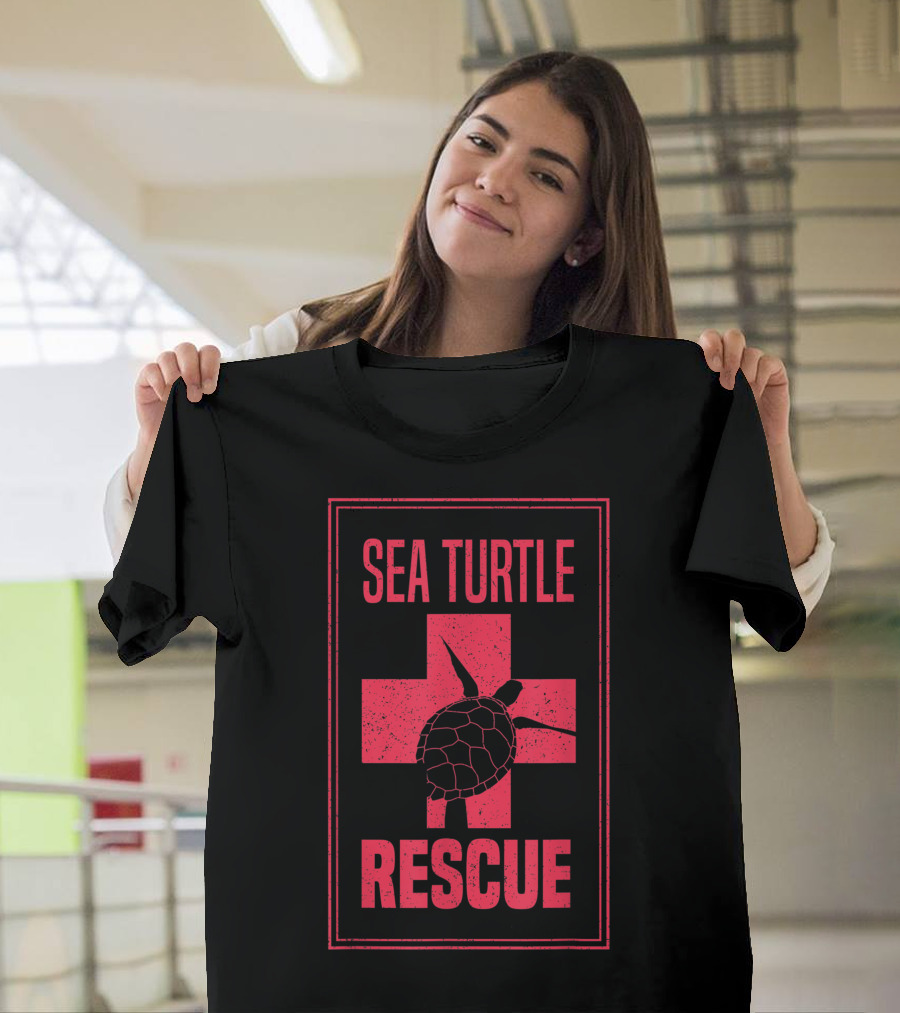 Sea Turtle Rescue Olive Ridley Loggerhead Helper T-Shirt