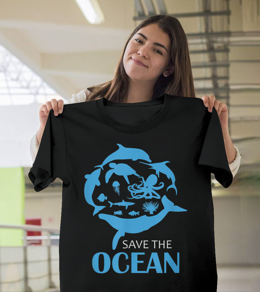 Save The Ocean Ocean Life Marine Wildlife Conservation T-Shirt