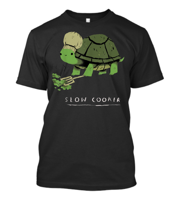 Slow Cooker Chef Turtle Cooking Humor T-Shirt