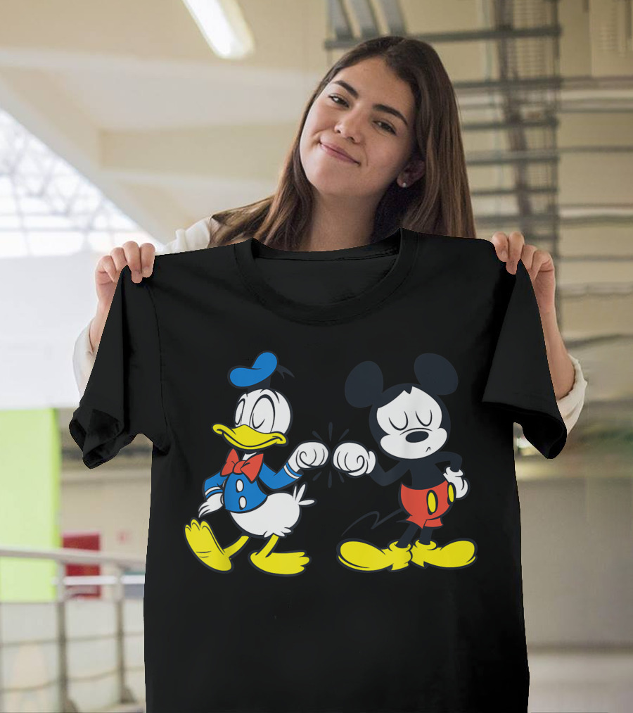 Mickey Mouse and Donald Duck Best Friends Fist Bump Disney T-Shirt