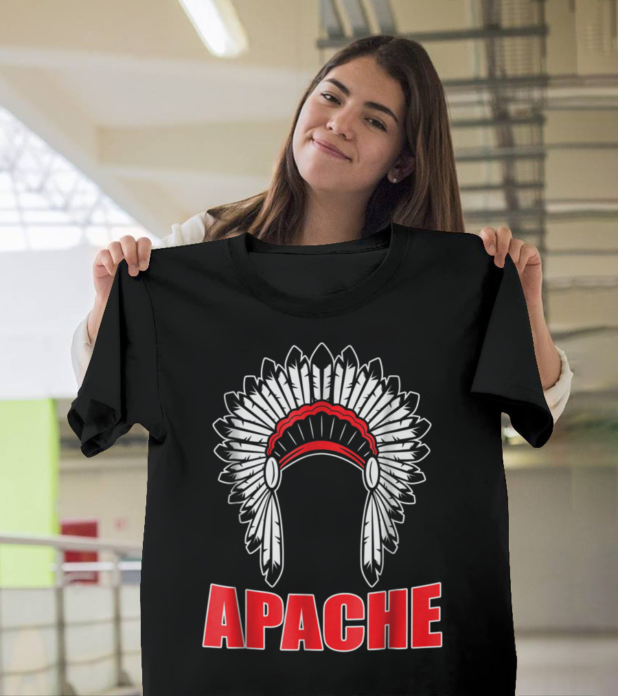 Apache Native American Indian Tribe Headdress T-Shirt