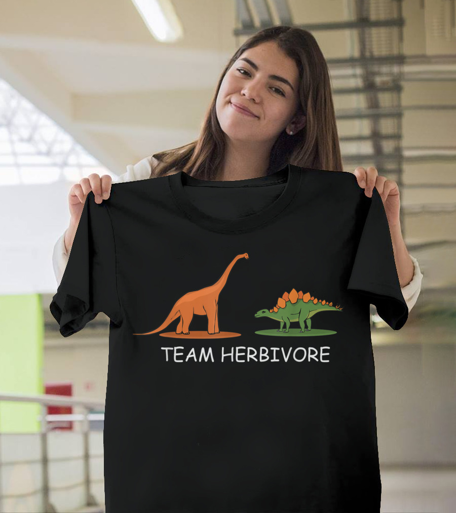 Team Herbivore Dinosaur Vegan Plant Based Diet T-Shirt