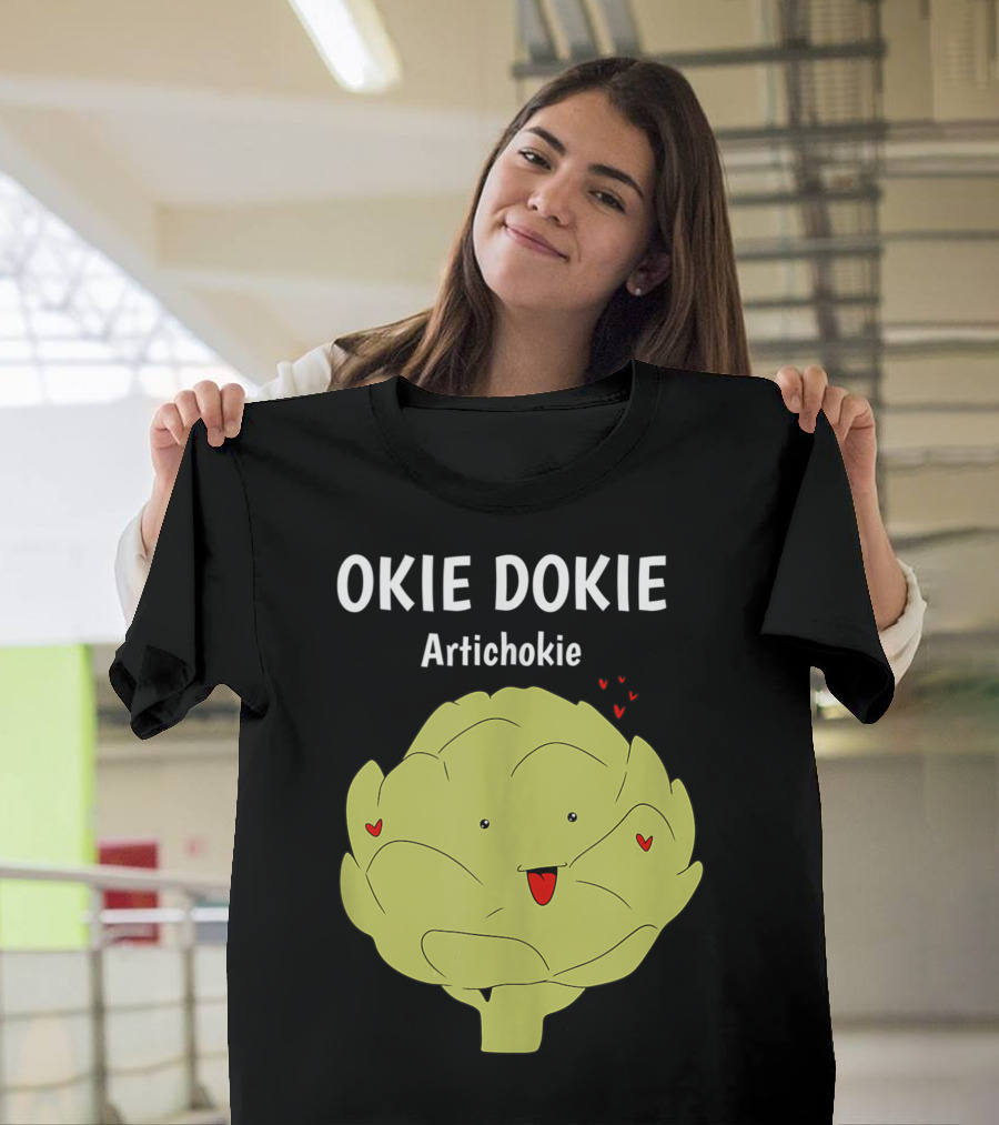 OKie Dokie Artichokie Cute Artichoke with Hearts T-Shirt