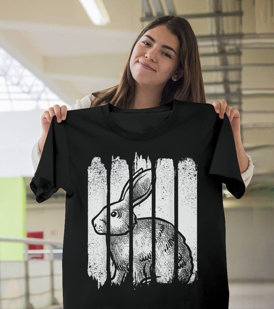 Rabbit Rabbit Jt Grunge Sketch Stripes T-Shirt