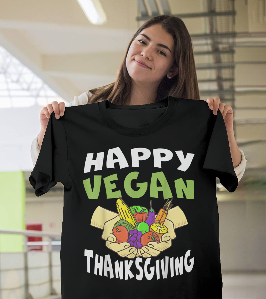 Happy Vegan Thanksgiving Turkey Lives Matter Fall T-Shirt