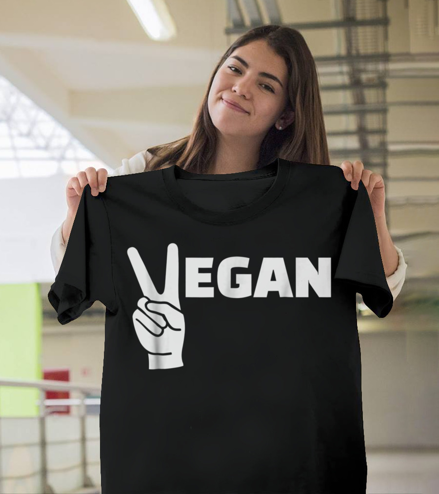 Vegan Hand Peace Sign T-Shirt