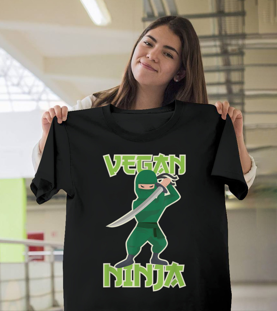Vegan Ninja Veggie Lover Warrior T-Shirt