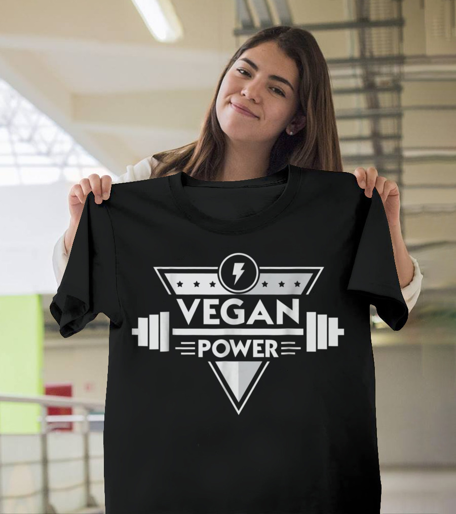 Vegan Power Workout Bodybuilding Strength T-Shirt