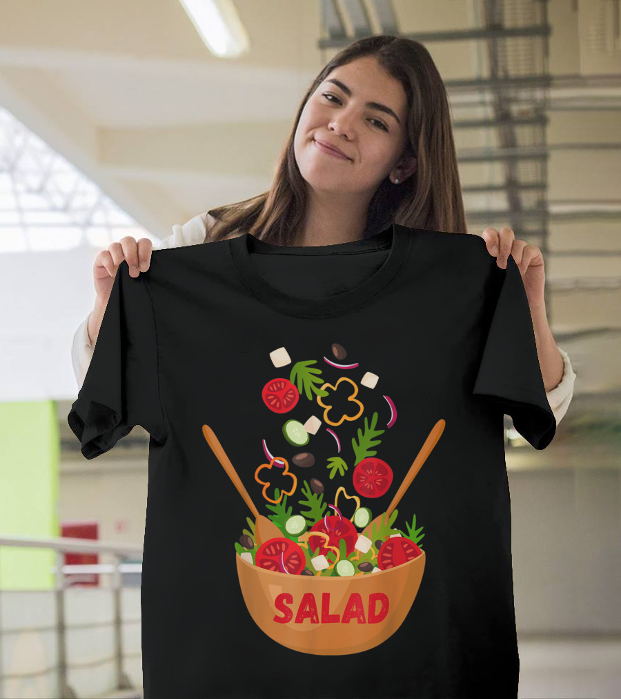 Vegetables Salad Vegan Vegetarian Halloween Party Bowl T-Shirt