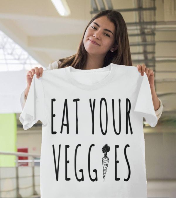 Eat Your Veggies Carrot Vegan Vegetarian T-Shirt