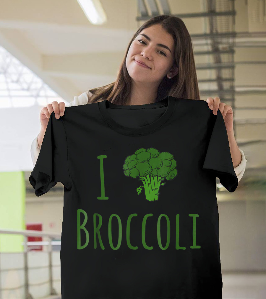 I Love Broccoli Broccoli Lover Vegetarian Vegan T-Shirt