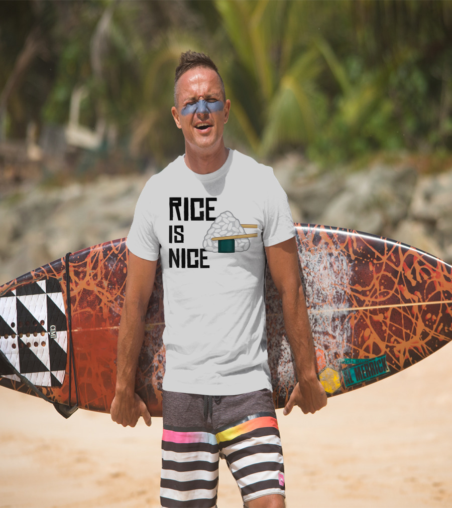 Rice Is Nice Onigiri And Chopsticks T-Shirt