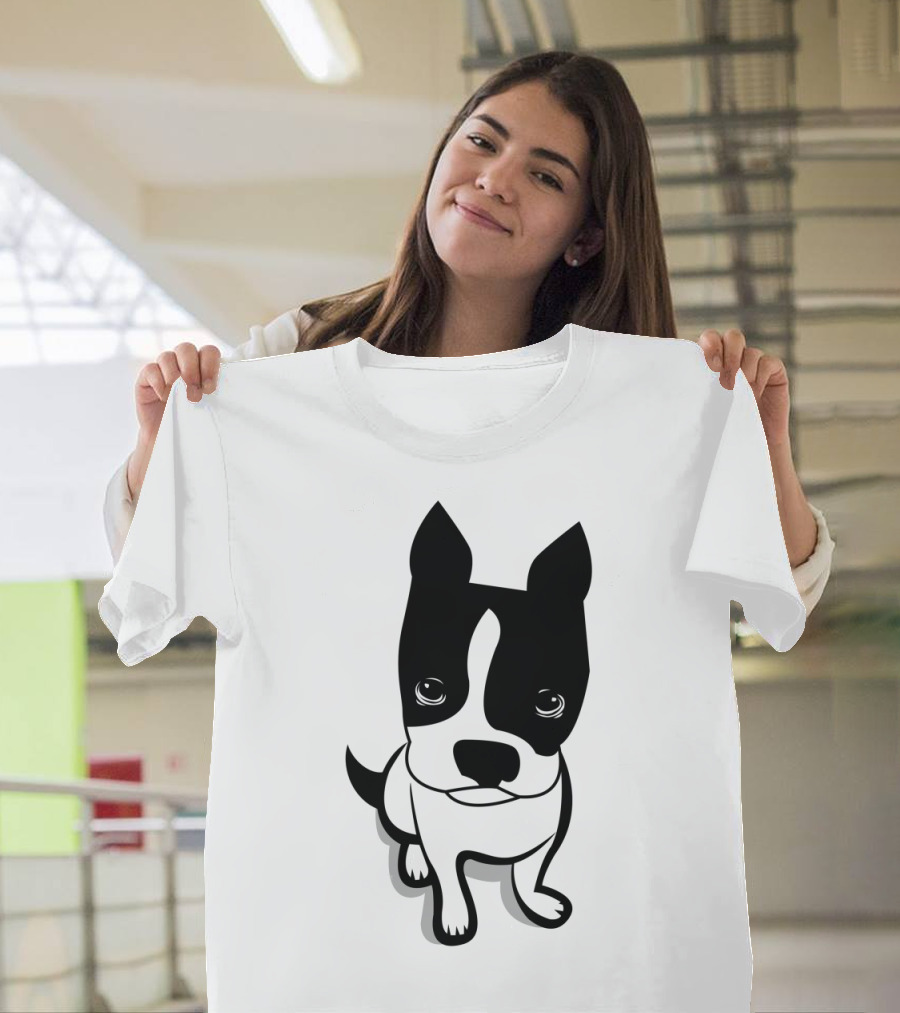 JACK the DOG Boston Terrier Cartoon T-Shirt