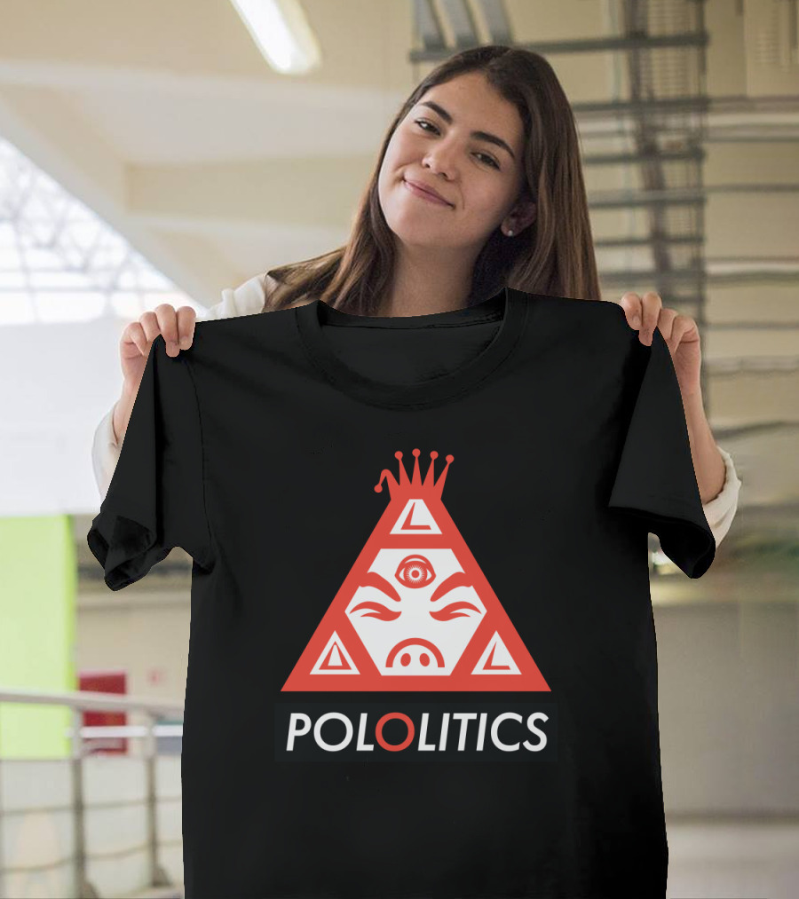 Pololitics Illuminati Pyramid with Eye and Crown T-Shirt