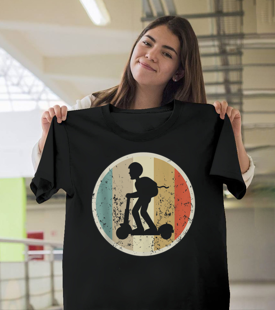 Escooter Electric Scooter Driver Vintage Retro T-Shirt