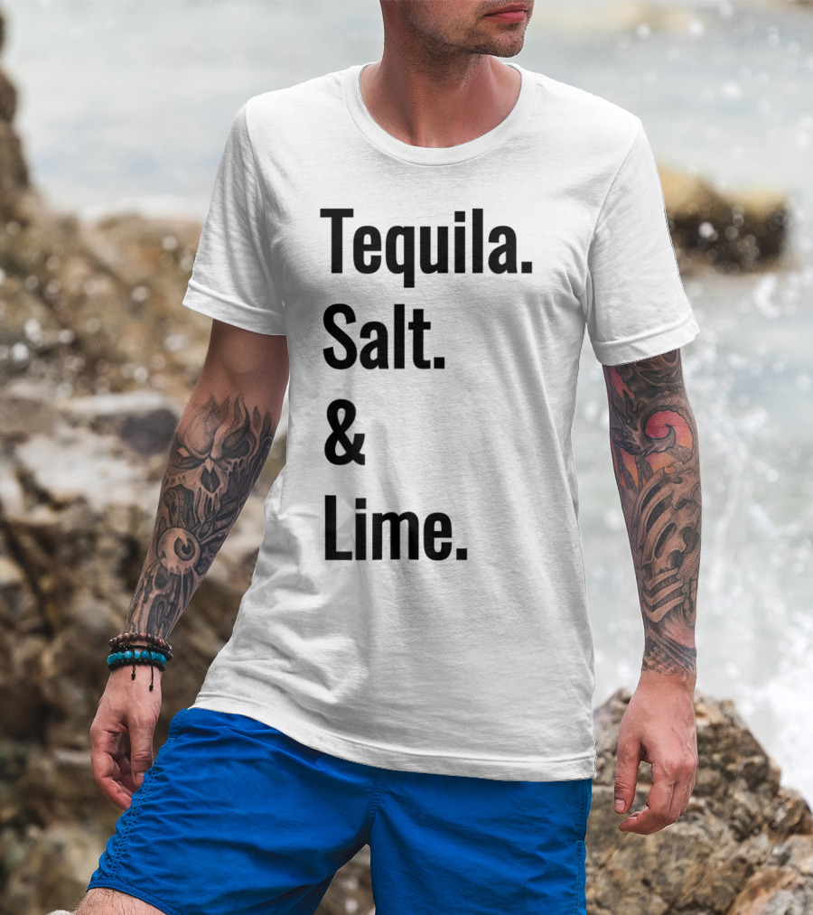 Tequila Salt And Lime Mexican Fiesta Outfit Drinker T-Shirt