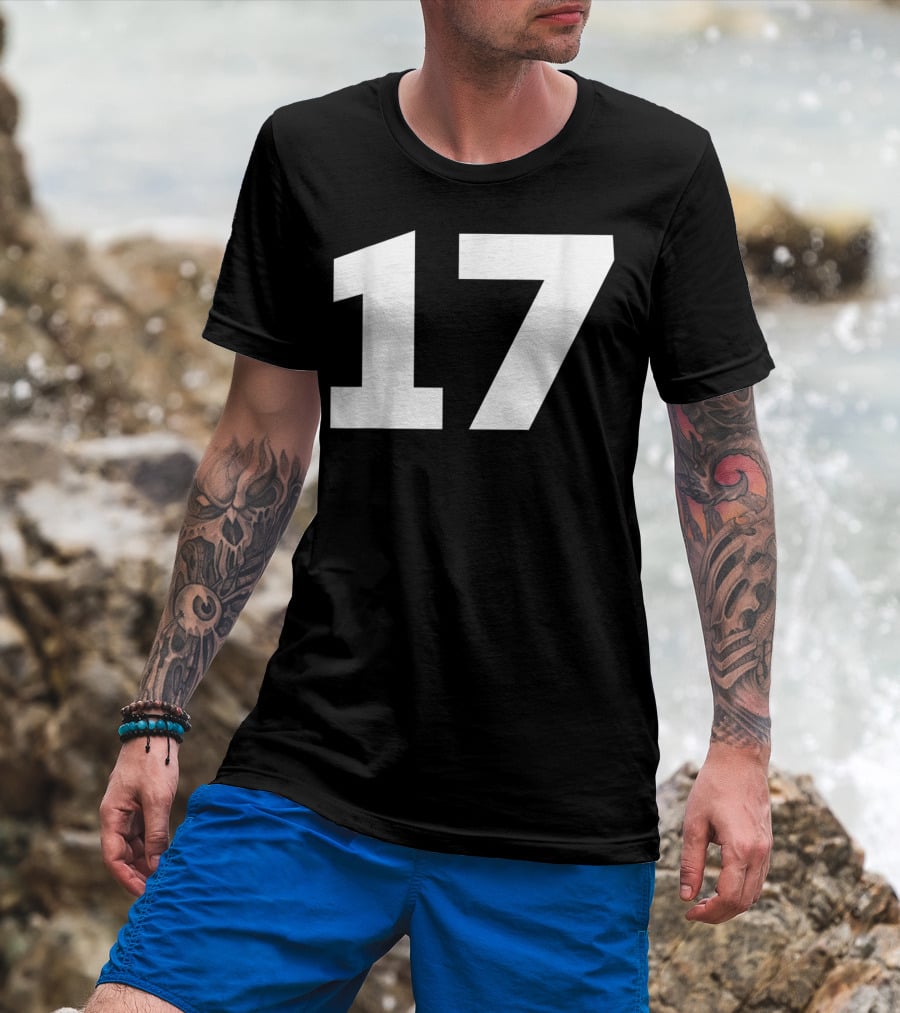 Number 17 Jersey Style Sport Team Group T-Shirt