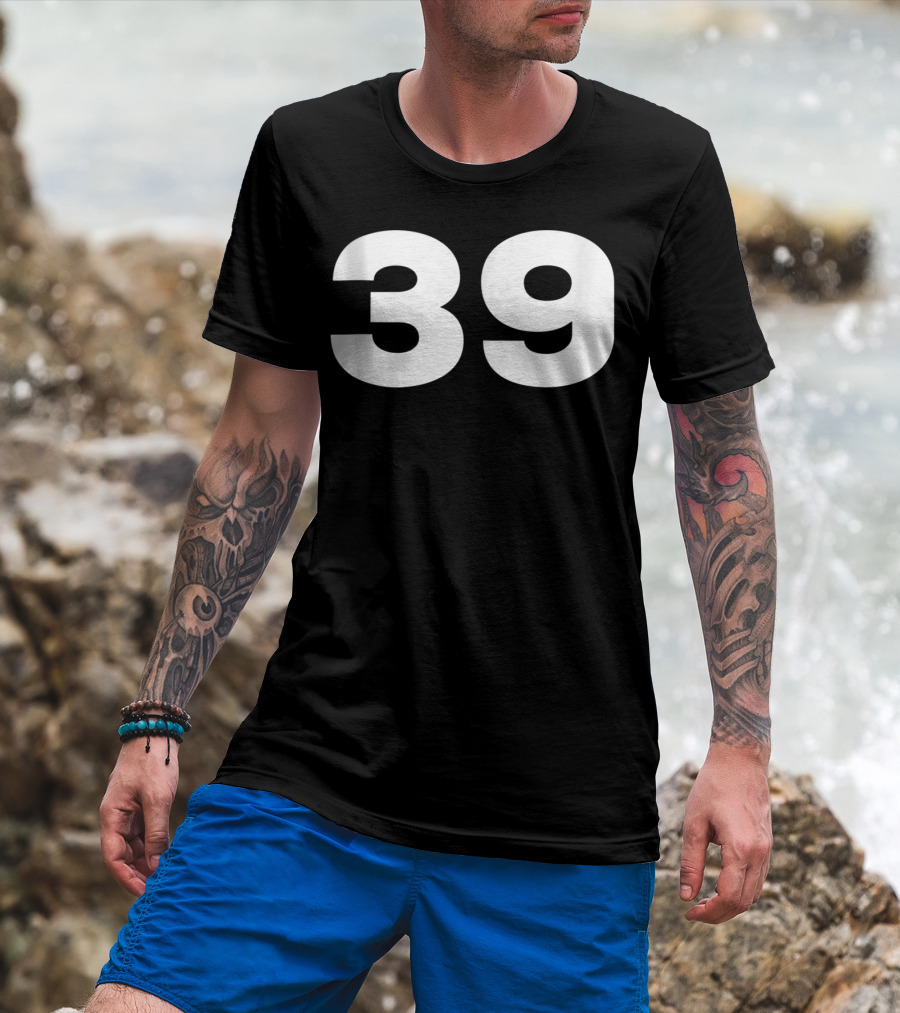 39 Number Jersey Style Sport Team Group Fan T-Shirt