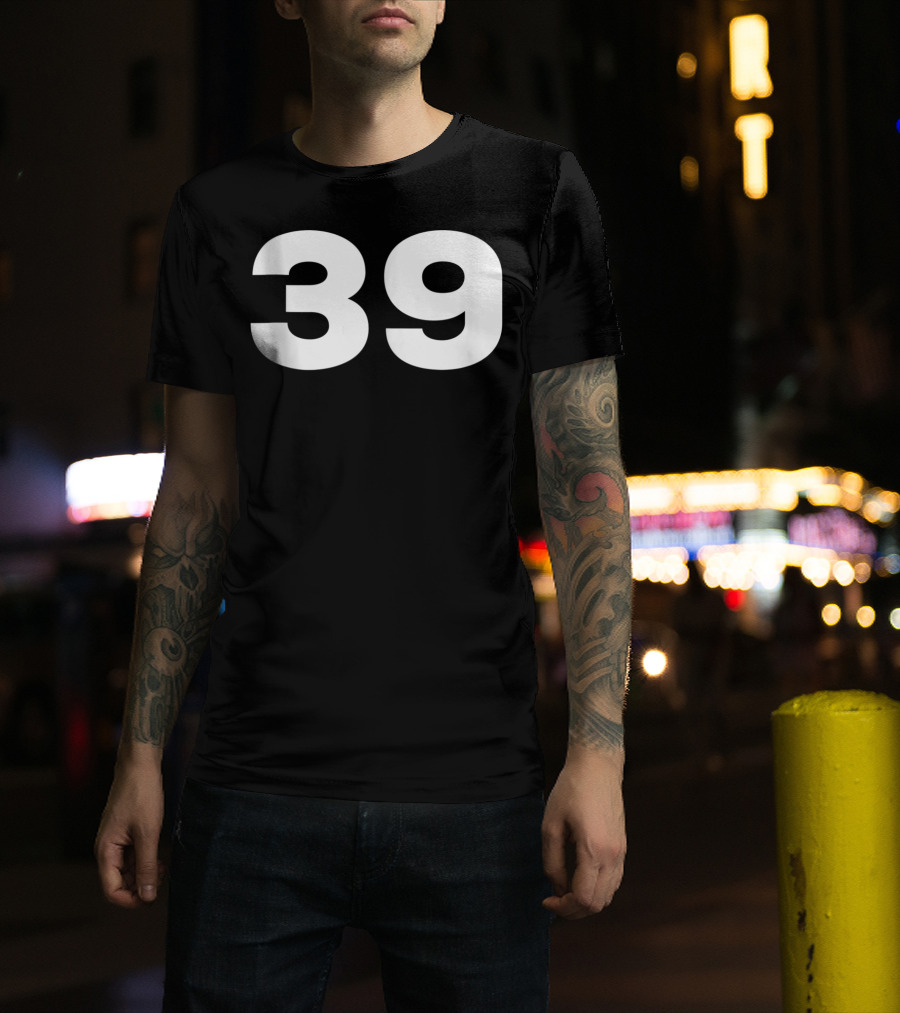 39 Number Jersey Style Sport Team Group Fan T-Shirt