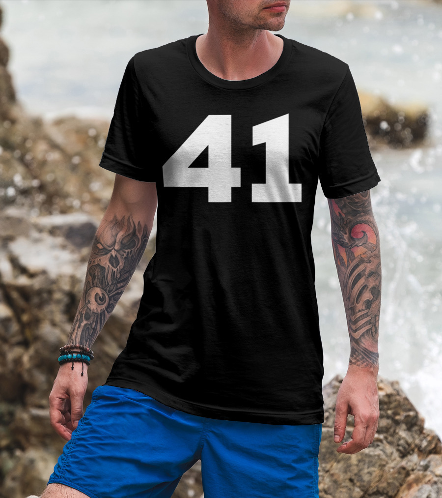 Number 41 Jersey Style Sport Team T-Shirt