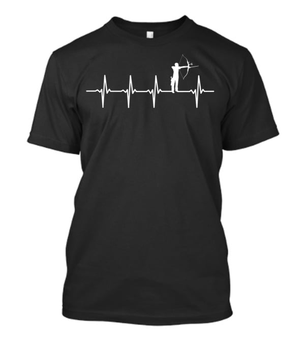 Archery Heartbeat Bow Hunting Heartbeat Line For Archers And Hunting Lovers T-Shirt