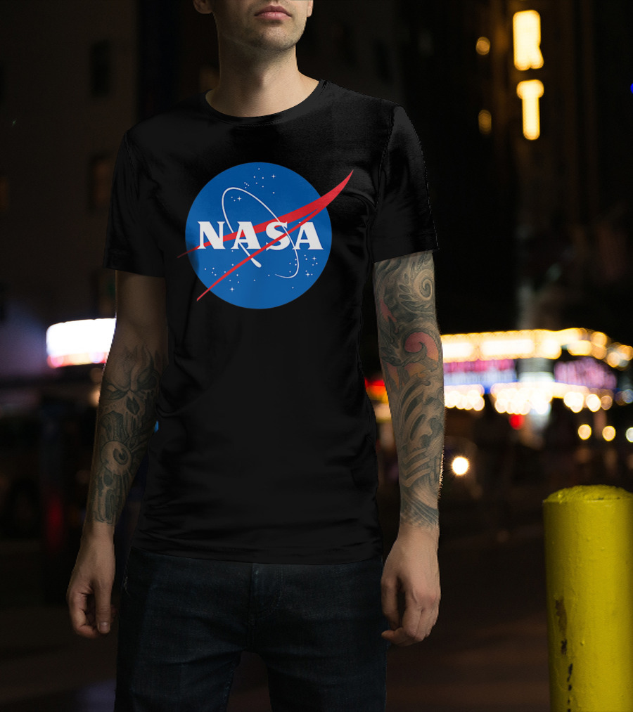 Nasa Officially Licensed NASA Worm Logo Space Badge T-Shirt