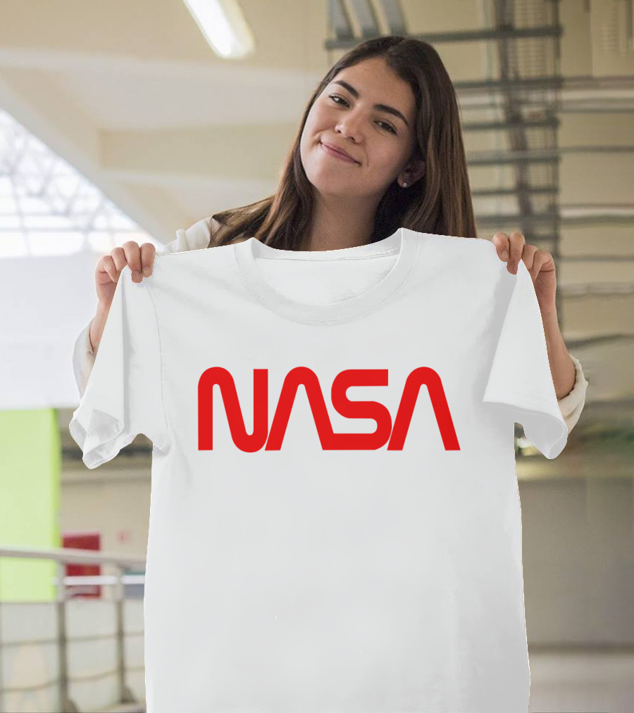 NASA Worm Logo Red T-Shirt